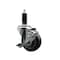 Service Caster 3.5'' Thermoplastic Rubber Swivel 1-1/8'' Expanding Stem Caster with Brake SCC-EX20S3514-TPRB-TLB-118 - alternate 1